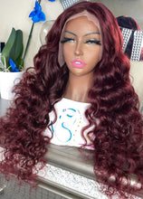 Load image into Gallery viewer, Raw Indian Custom Burgundy Lace Frontal Unit
