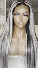 Load and play video in Gallery viewer, Custom Black/Gray Highlighted Lace Frontal
