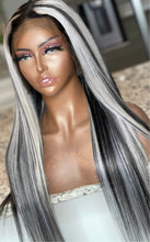 Load image into Gallery viewer, Custom Black/Gray Highlighted Lace Frontal
