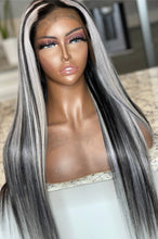 Load image into Gallery viewer, Custom Black/Gray Highlighted Lace Frontal
