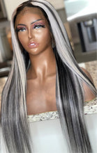 Load image into Gallery viewer, Custom Black/Gray Highlighted Lace Frontal
