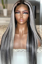 Load image into Gallery viewer, Custom Black/Gray Highlighted Lace Frontal
