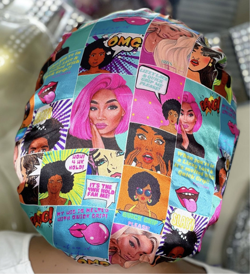 PopArt Satin Bonnet