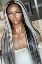 Load image into Gallery viewer, Custom Black/Gray Highlighted Lace Frontal
